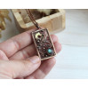 SteamPunk filigree labradorite necklace 