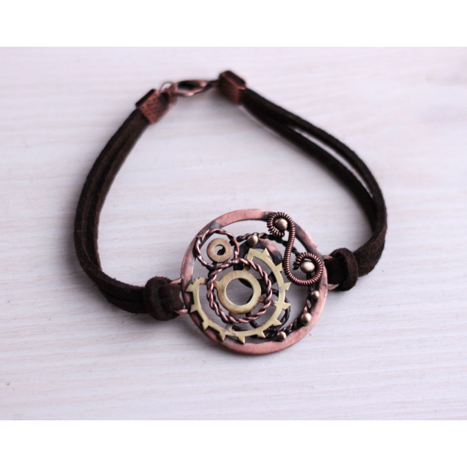 Copper SteamPunk bracelet
