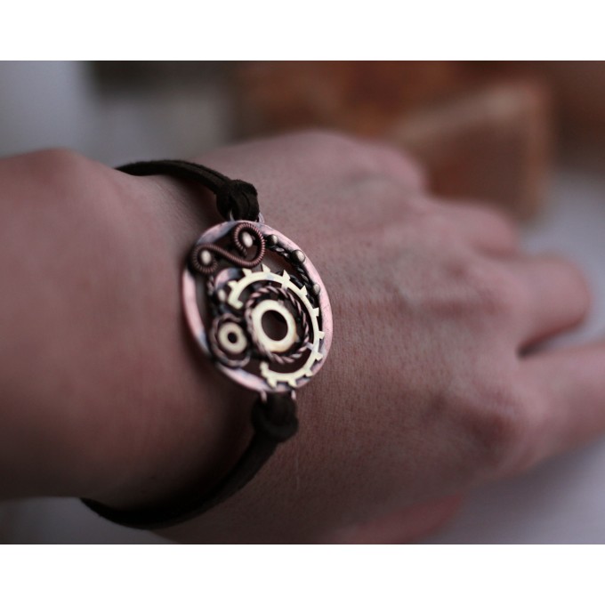 Copper SteamPunk bracelet