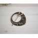 Copper celtic filigree brooch