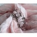 Copper rose quartz brooch
