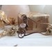 Copper rose quartz hair comb