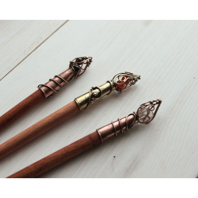Copper Brush hair pin 