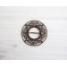 Copper filigree brooch