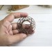 Copper filigree brooch