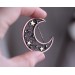 Copper filigree moon broch