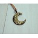 Brass moon necklace
