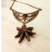 Copper filigree anise necklace
