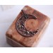 Copper filigree moon necklace