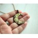 Brass moon necklace