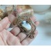 Mixed metal dendrite agate necklace-brooch
