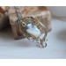 Mixed metal dendrite agate necklace-brooch