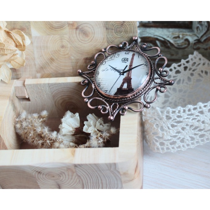SteamPunk clockface brooch 