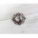 SteamPunk clockface brooch 