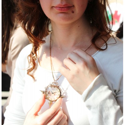 SteamPunk clockface necklace 