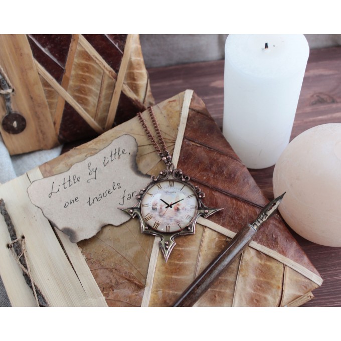 SteamPunk clockface necklace 
