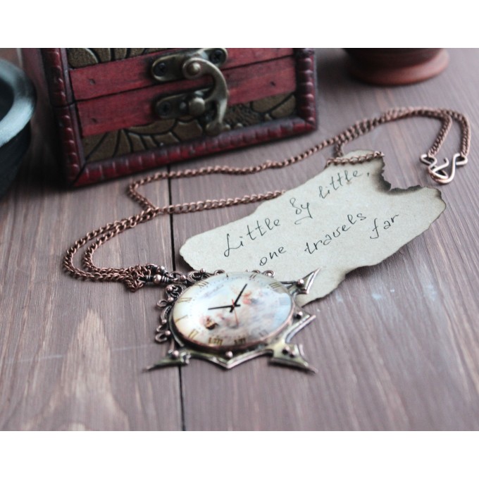SteamPunk clockface necklace 