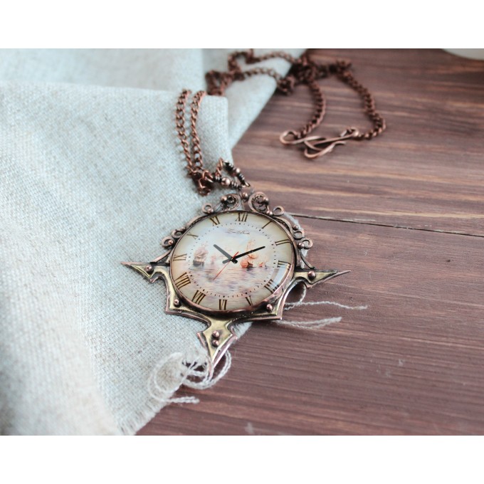 SteamPunk clockface necklace 