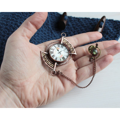 SteamPunk necklace -brooch