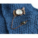 SteamPunk necklace-brooch with clockface