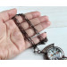 SteamPunk necklace-brooch with clockface