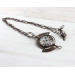 SteamPunk necklace-brooch with clockface