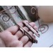 Copper feather earrings