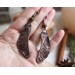 Copper leaf earrings