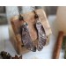 Copper leaf earrings