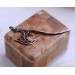 Copper wire wrap ax necklace