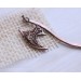 Copper wire wrap ax necklace
