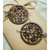 Copper wire wrap viking brooches