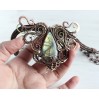 Copper wire wrap labradorite necklace