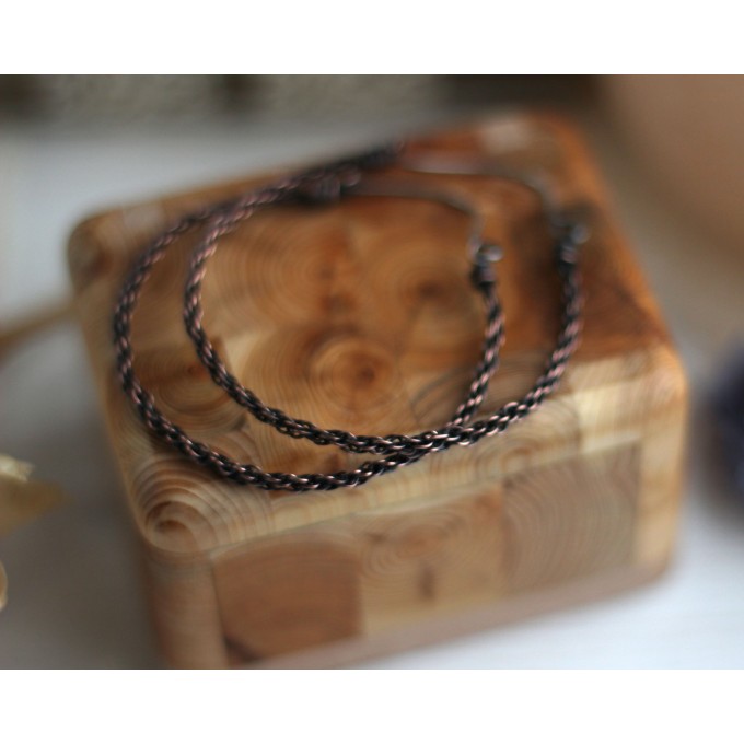Copper wire wrap earrings viking style