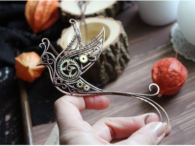 SteamPunk bird necklace    