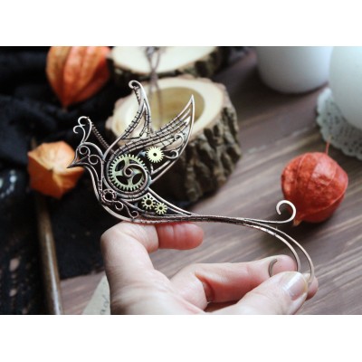 SteamPunk bird necklace    