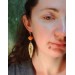 Copper mandarin leaf earrings