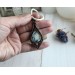 Copper dendrite agate necklace