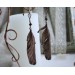 Copper feather earrings