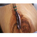 Copper feather gemstone necklace