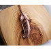 Copper feather gemstone necklace