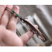 Copper feather gemstone necklace