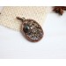 Filigree copper necklace with labradorite